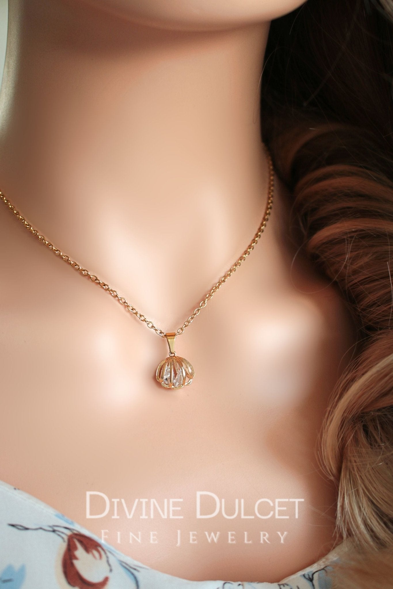 Ocean Treasure 24K Gold Plated Seashell Pendant Necklace - Handmade Beach Jewelry - Style Queenz