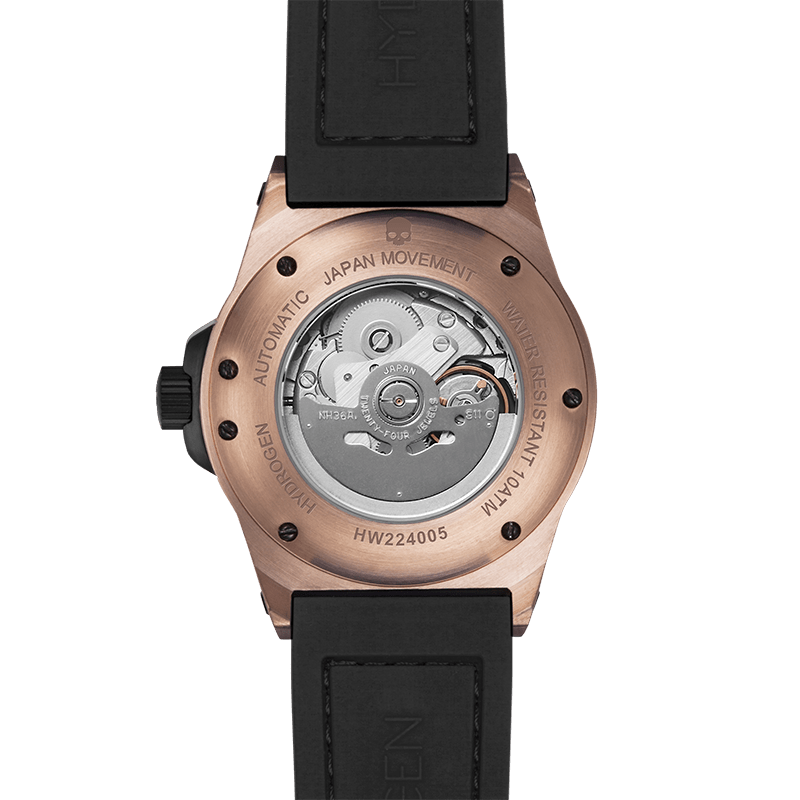 Otto Black Rose Gold Watch - Japanese Automatic Movement with Carbon Fiber - Style Queenz