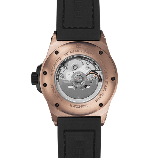 Otto Black Rose Gold Watch - Japanese Automatic Movement with Carbon Fiber - Style Queenz
