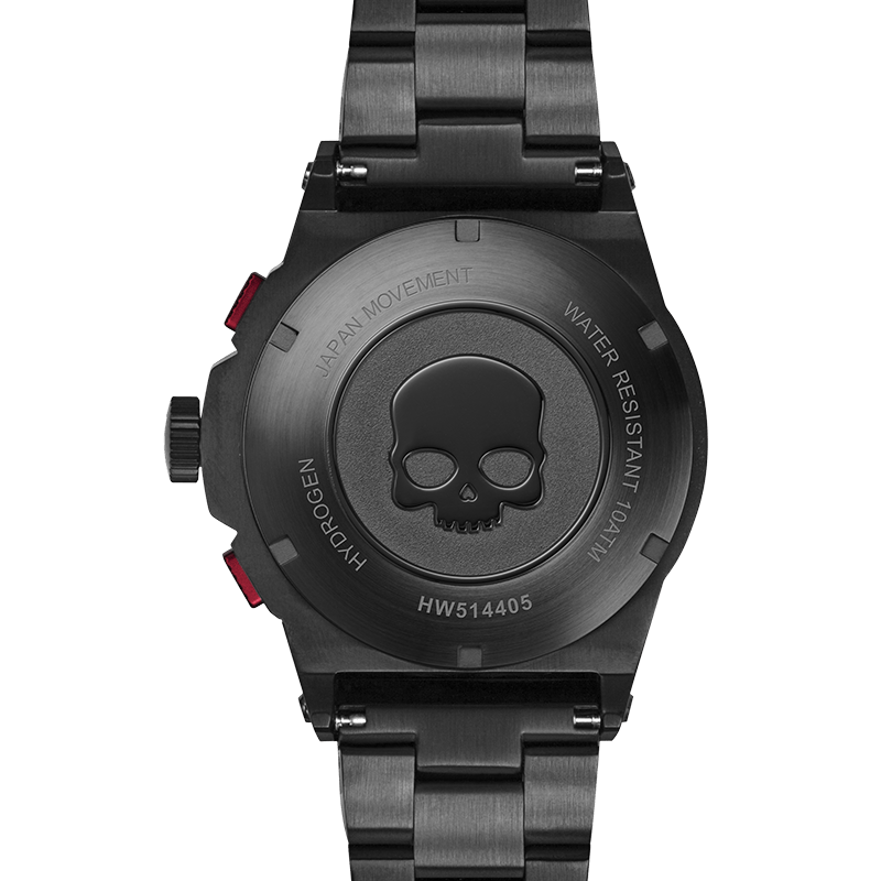 Otto Chrono All Black Bracelet Watch- Luxury Blacked - Out Chronograph with Carbon Fiber Dial - Style Queenz