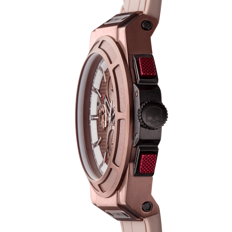 Otto Chrono All Brown Watch - 44mm Chronograph Brown Silicone Strap - Style Queenz