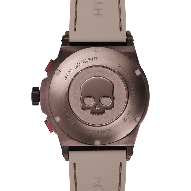 Otto Chrono All Brown Watch - 44mm Chronograph Brown Silicone Strap - Style Queenz