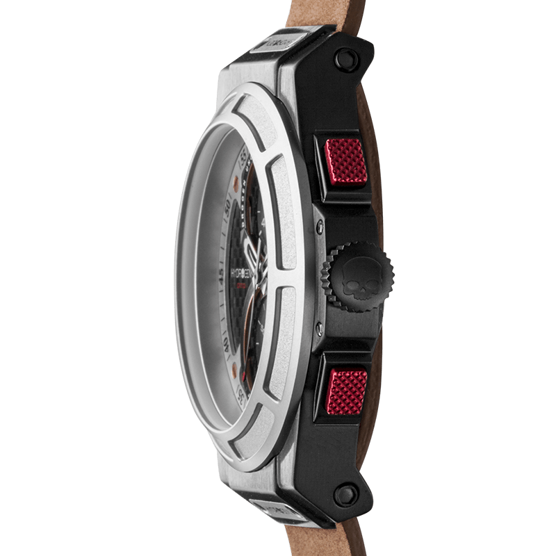 Otto Chrono Silver Black Nato - Luxury Chronograph Watch with Carbon Fiber Dial - Style Queenz