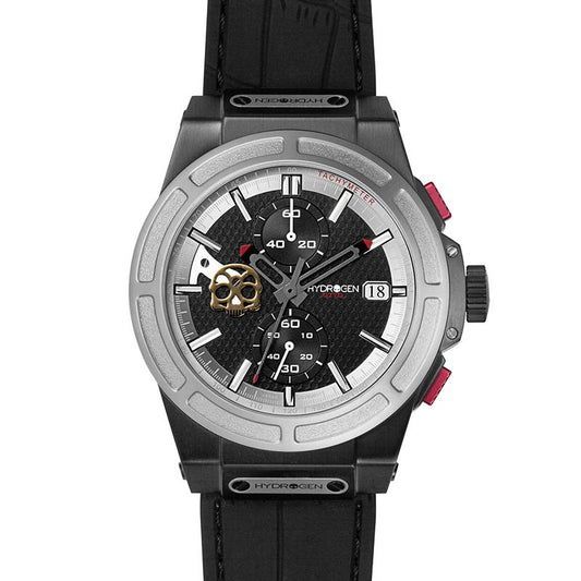 Otto Chrono Silver Matt Black - Luxury Sports Watch with Carbon Fiber Dial - Style Queenz
