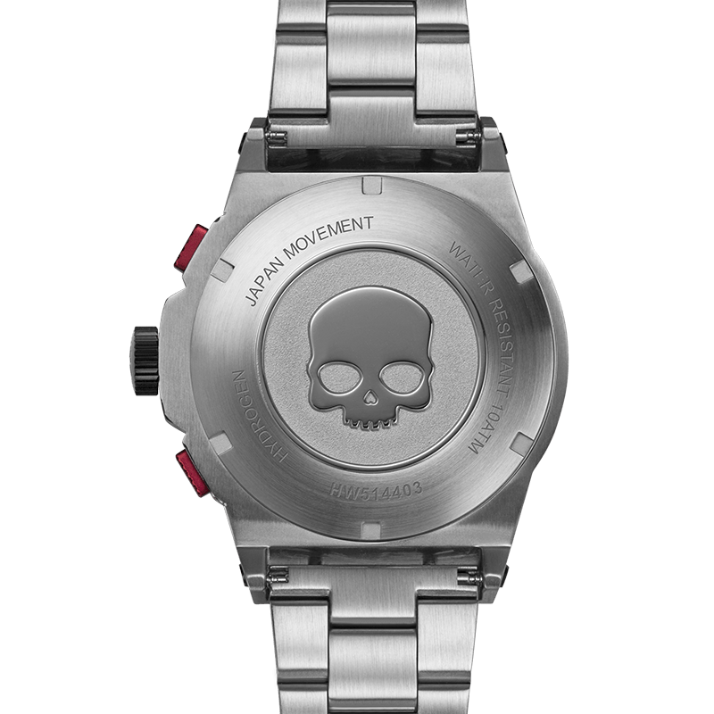 Otto Chrono Silver Stainless Steel Watch - 44mm Tachymeter Chronograph - Style Queenz