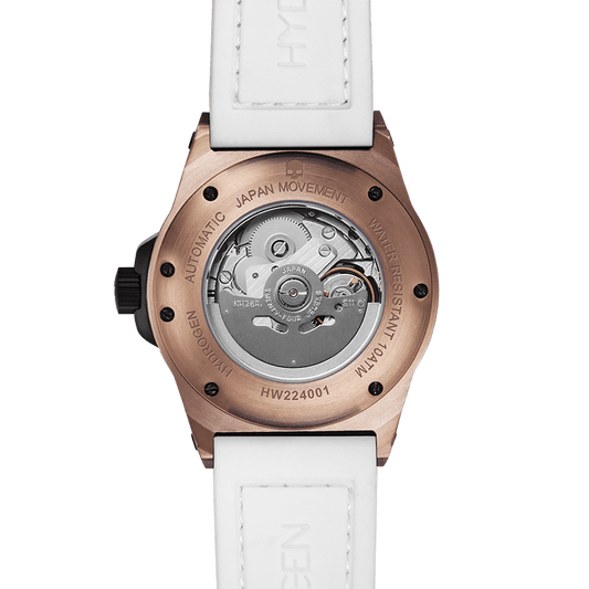 Otto White Rose Gold Watch - Luxury Stainless Steel Timepiece with Silicone Strap - Style Queenz