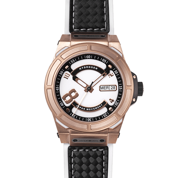 Otto White Rose Gold Watch - Luxury Stainless Steel Timepiece with Silicone Strap - Style Queenz