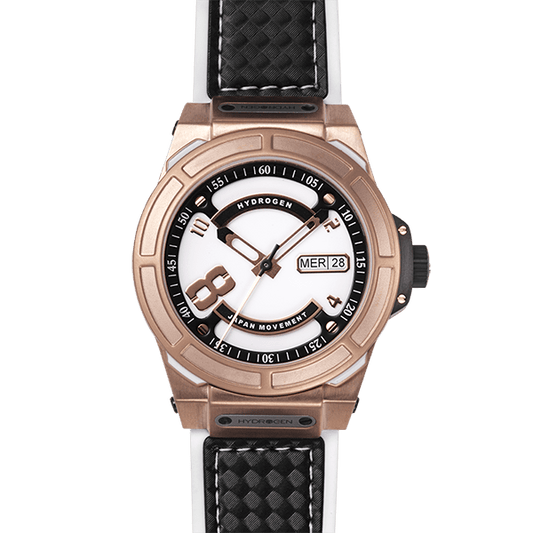 Otto White Rose Gold Watch - Luxury Stainless Steel Timepiece with Silicone Strap - Style Queenz