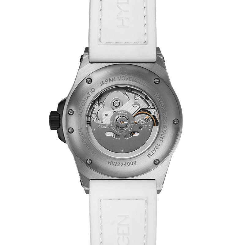 Otto White Silver Automatic Watch - 40mm Japanese NH36A Movement - Style Queenz