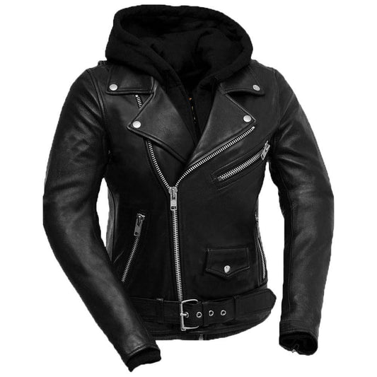 Oxford Women's Premium Motorcycle Leather Jacket - Sheepskin Protection - Style Queenz