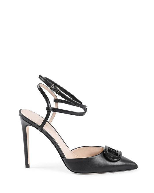 Pandora Pump Black - Italian Leather Stiletto Heels - Style Queenz
