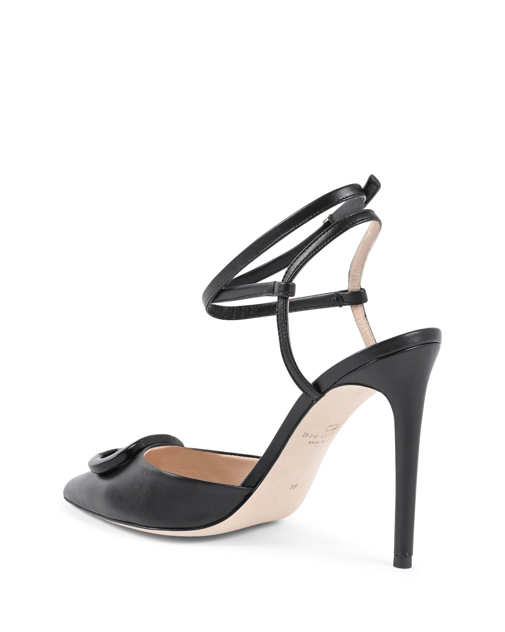 Pandora Pump Black - Italian Leather Stiletto Heels - Style Queenz