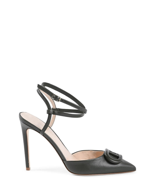 Pandora Pump - Military Italian Leather Stiletto with Lace - Up Ankle Ties - Style Queenz