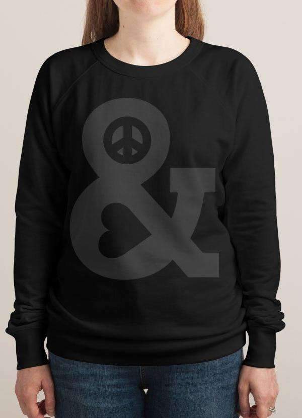 Peace and Love Women's Custom Print Sweatshirt - Designer Streetwear - Style Queenz