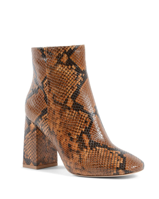 Percussion Ankle Boot Brown - Italian Leather Bootie with 10cm Heel - Style Queenz