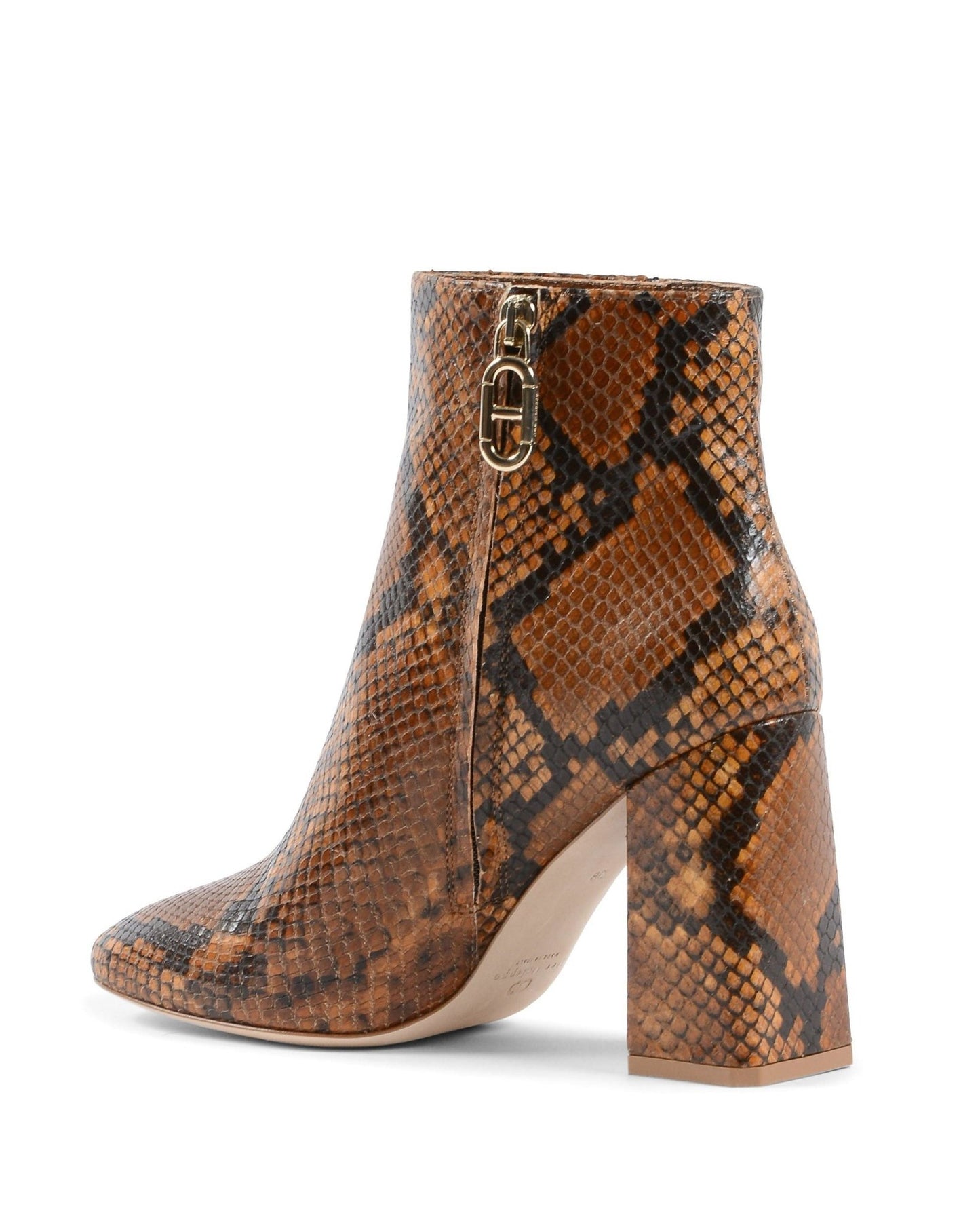 Percussion Ankle Boot Brown - Italian Leather Bootie with 10cm Heel - Style Queenz