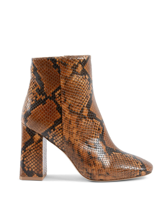 Percussion Ankle Boot Brown - Italian Leather Bootie with 10cm Heel - Style Queenz