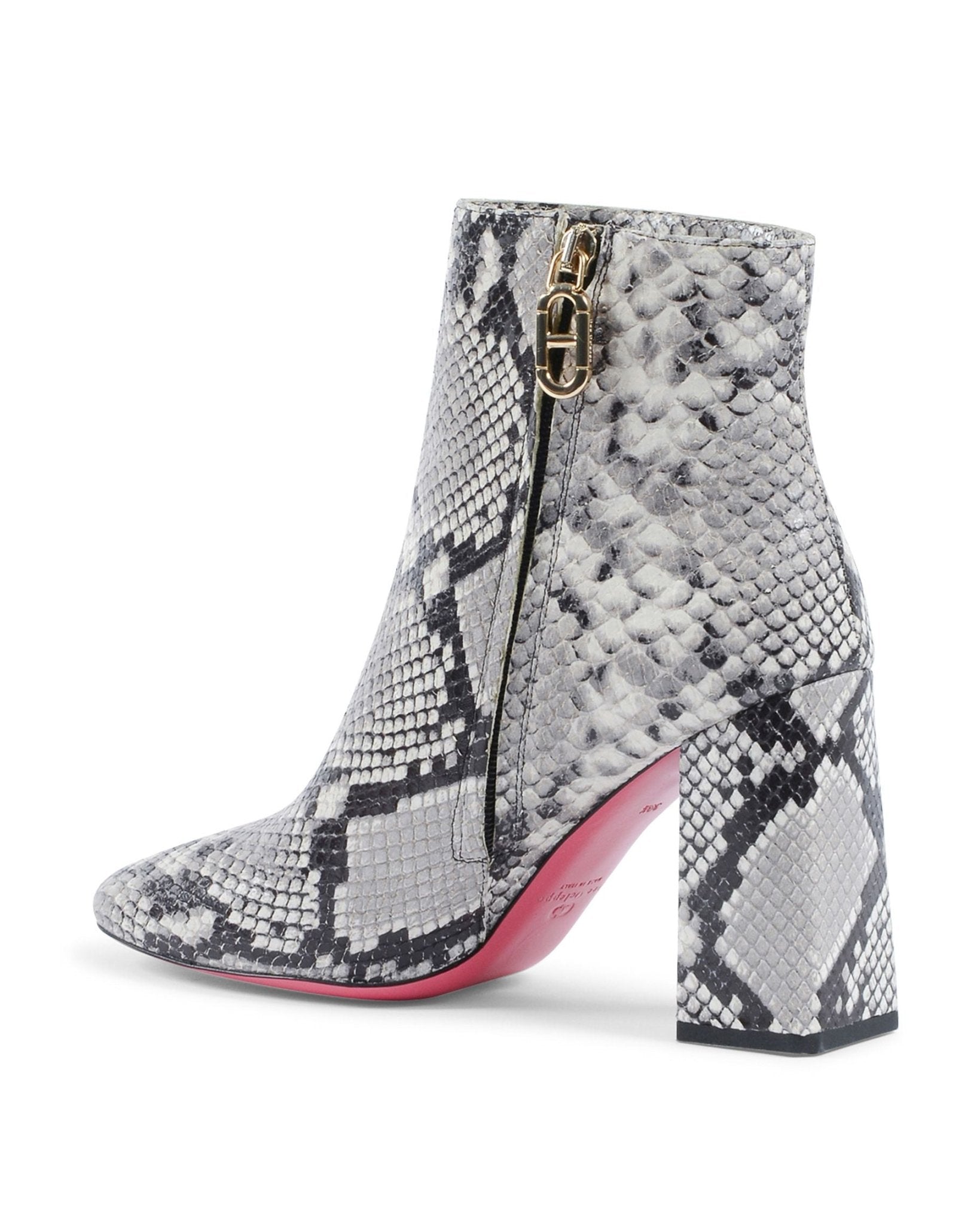 Percussion Ankle Boot Rock - Italian Leather High Heel Boot 10cm - Style Queenz