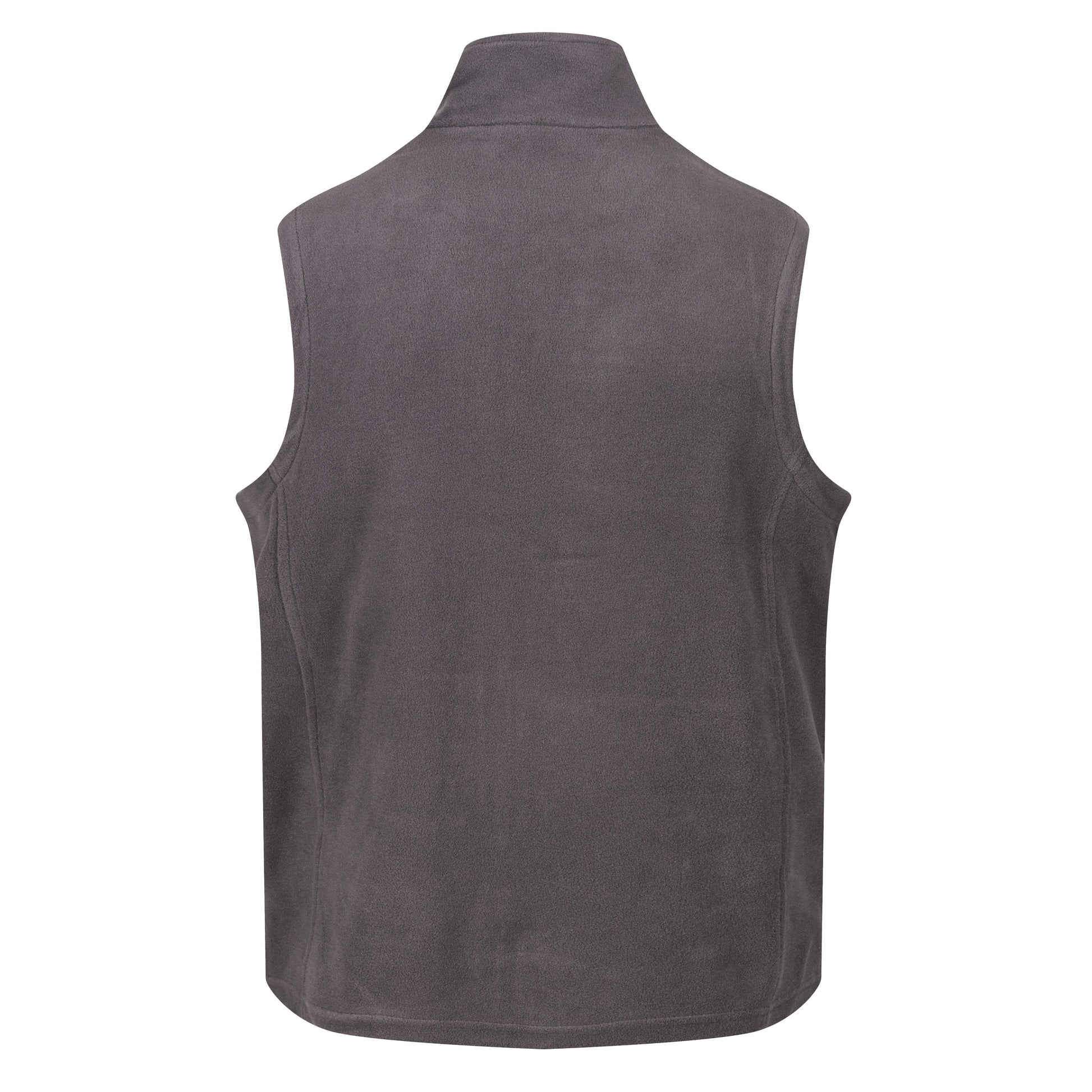 Gray sleeveless vest on a white background