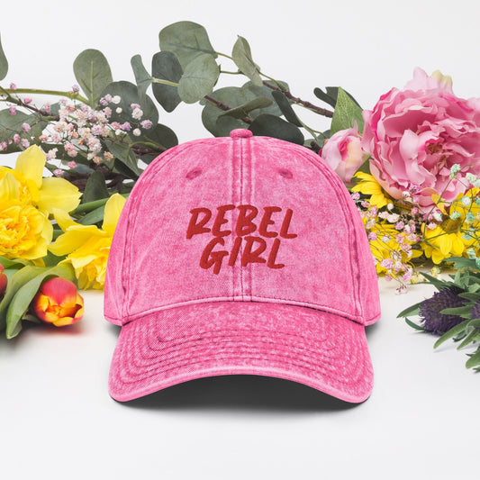 Rebel Girl Vintage Cotton Twill Cap - Retro Baseball Hat with Attitude - Style Queenz
