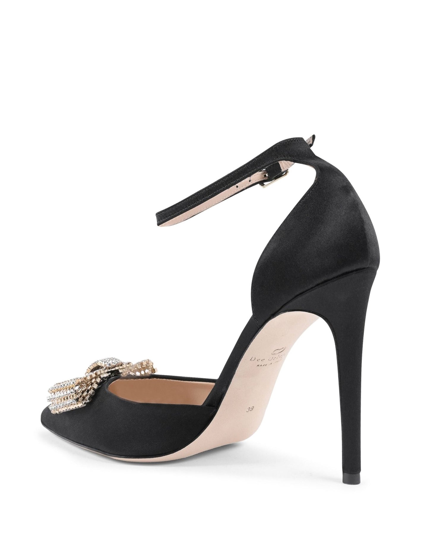 Satin Bow Pump Black - Italian Luxury High Heel Shoes - Style Queenz