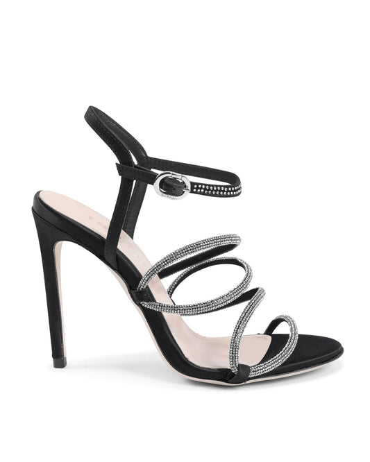 Shine Black Rhinestone Shoes - Italian Luxury Footwear for VIP Events - Style Queenz