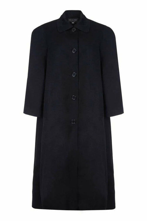 Black coat with buttons on a white background