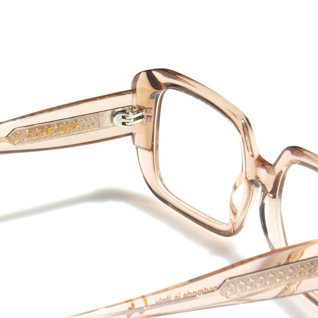 STAR DIVA Sunglasses - Retro Champagne Acetate Women's Eyewear - Style Queenz
