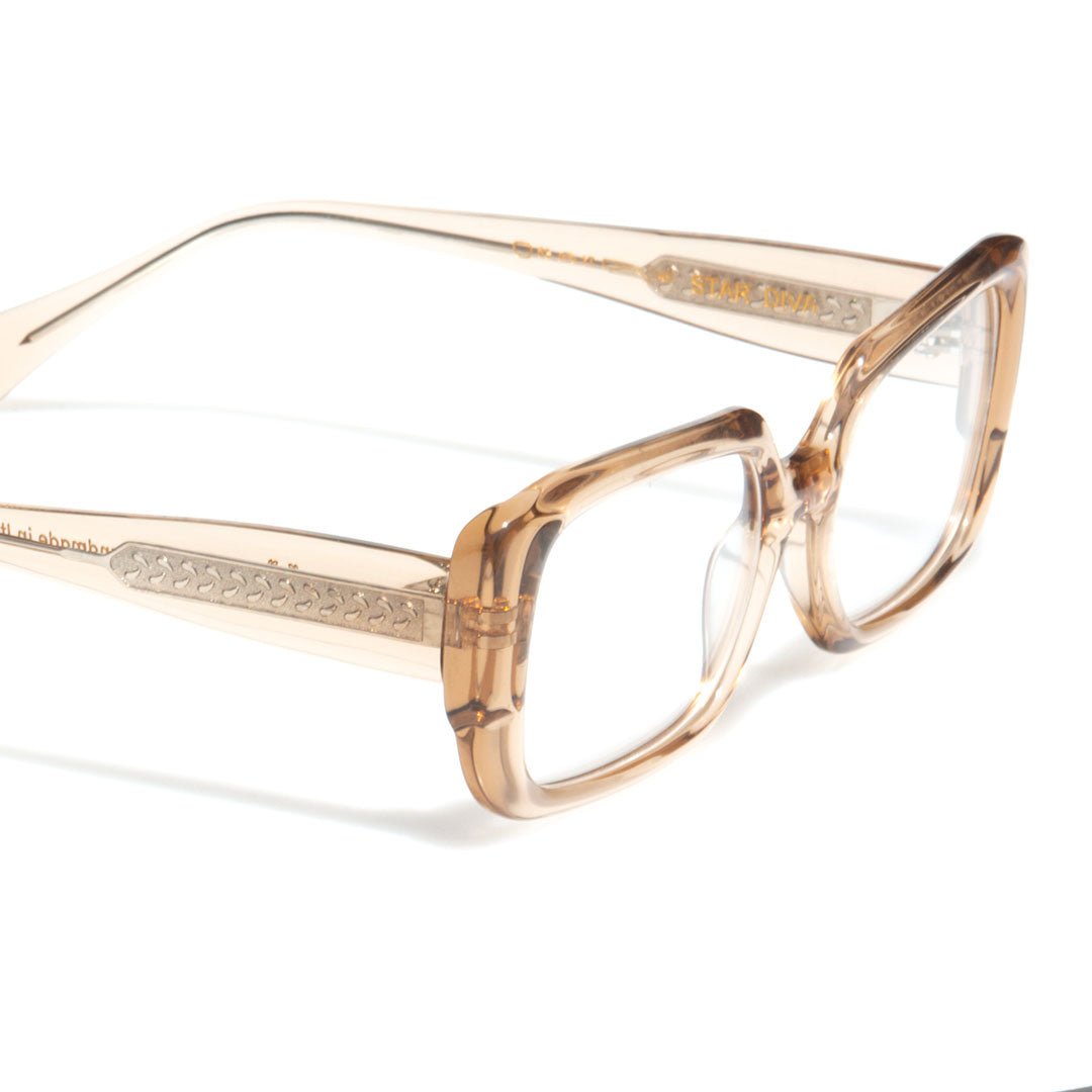 STAR DIVA Sunglasses - Retro Champagne Acetate Women's Eyewear - Style Queenz