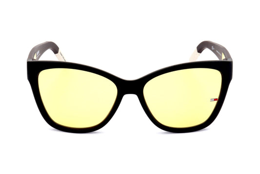 Tommy Hilfiger Women's Sunglasses TJ 0026 S - Matte Black Designer Eyewear - Style Queenz