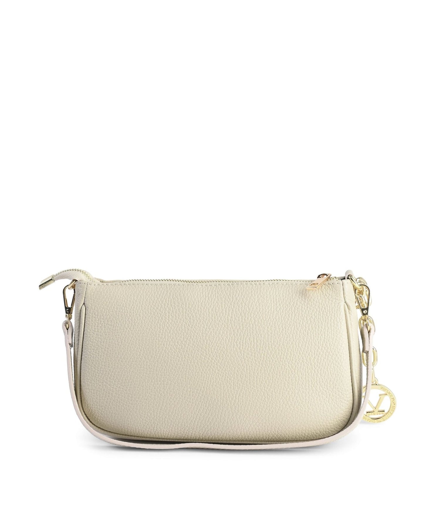 V Italia Beige Mini Bag - Premium Italian Dollaro Leather - Style Queenz