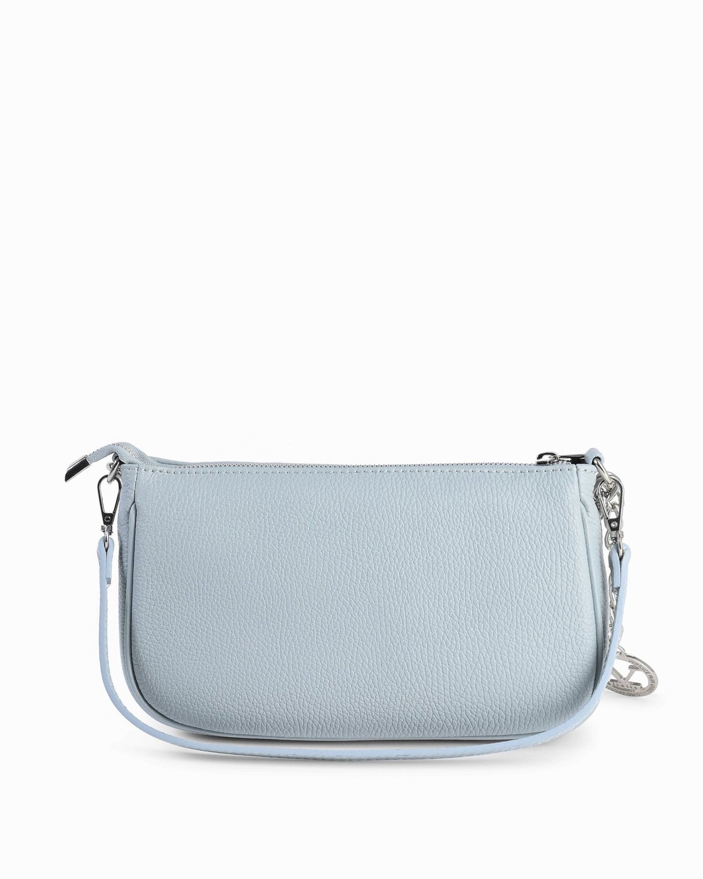V Italia Light Blue Mini Bag - Premium Italian Dollaro Celeste Leather - Style Queenz