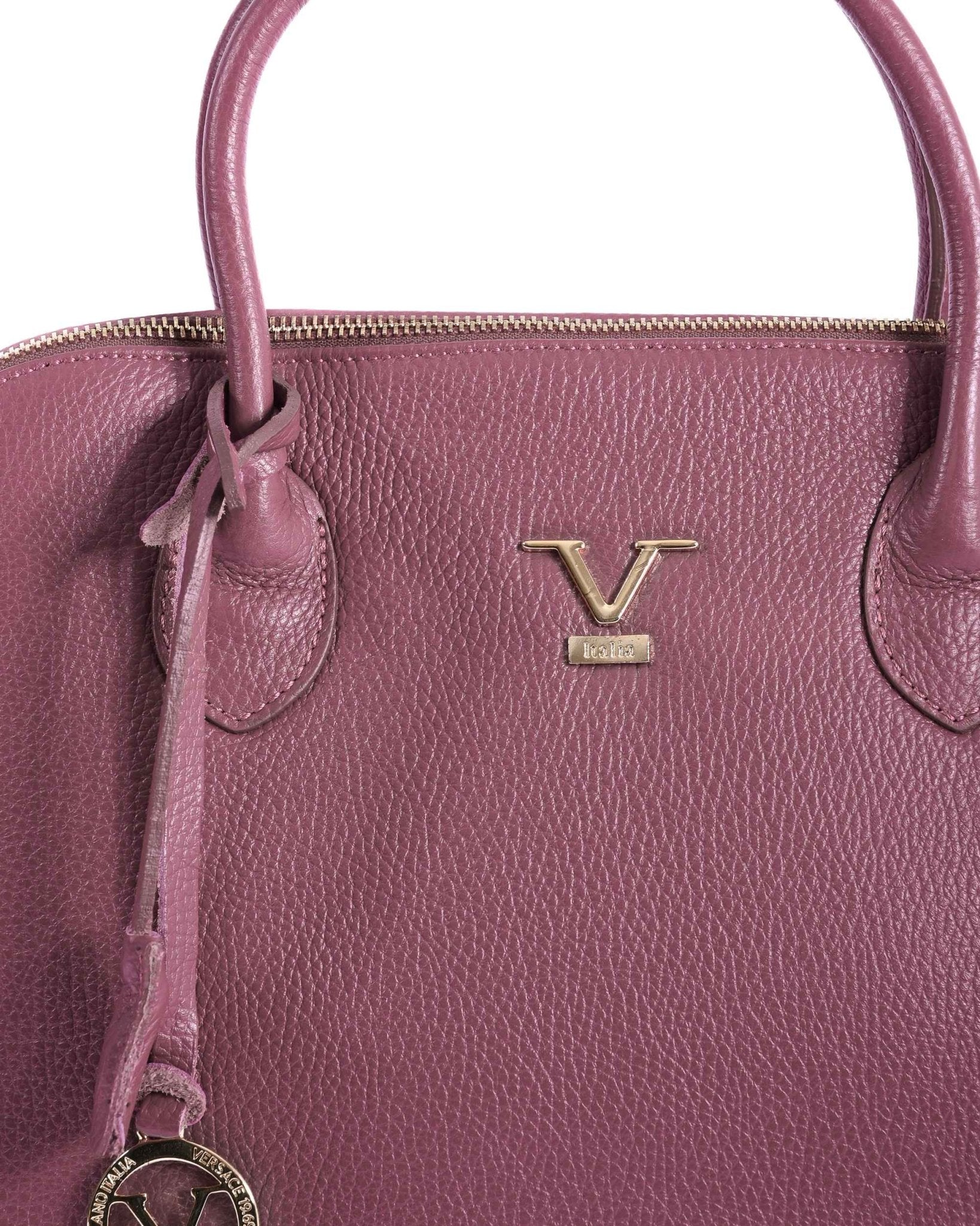 V Italia Raspberry Leather Handbag - Premium Italian Craftsmanship BC10880 - Style Queenz