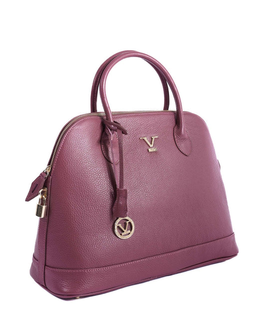 V Italia Raspberry Leather Handbag - Premium Italian Craftsmanship BC10880 - Style Queenz