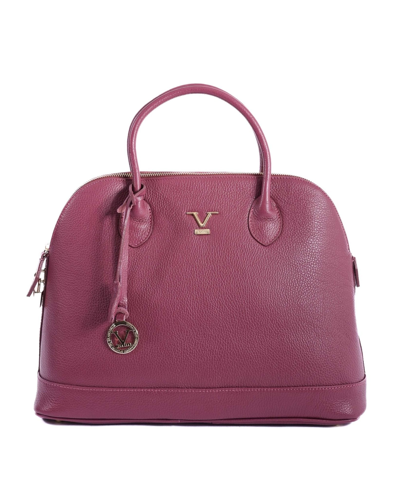 V Italia Raspberry Leather Handbag - Premium Italian Craftsmanship BC10880 - Style Queenz