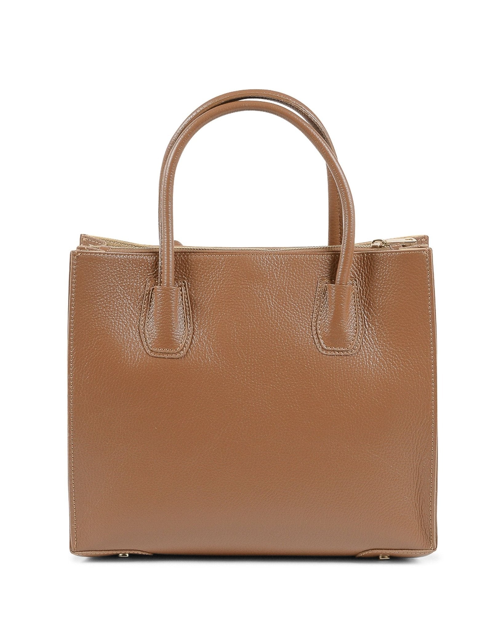 V Italia Tan Dollaro Leather Handbag - Caramello Style - 100% Italian Leather - Made in Italy - Style Queenz
