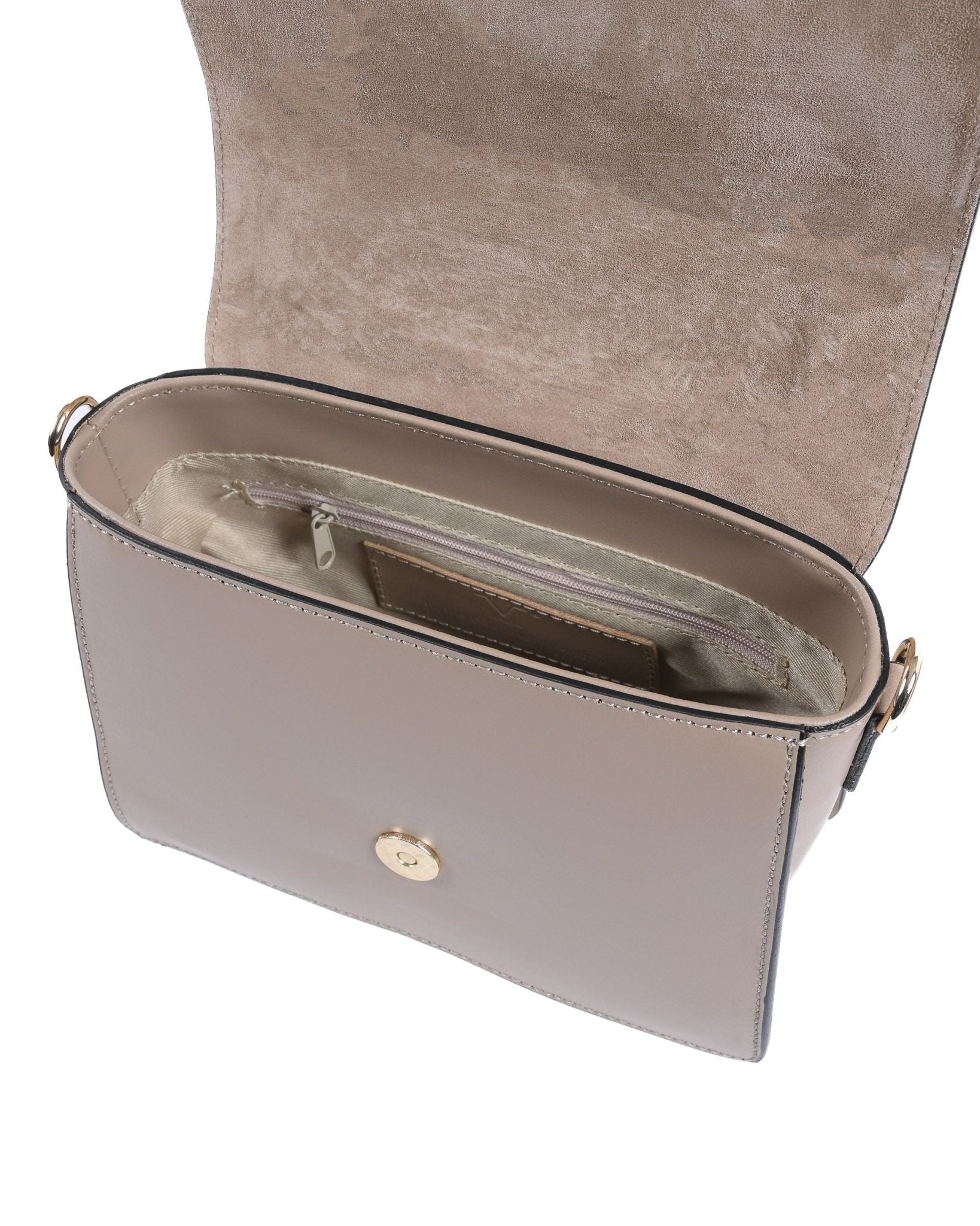 V Italia Taupe Ruga Leather Handbag - Premium Italian Craftsmanship - Style Queenz