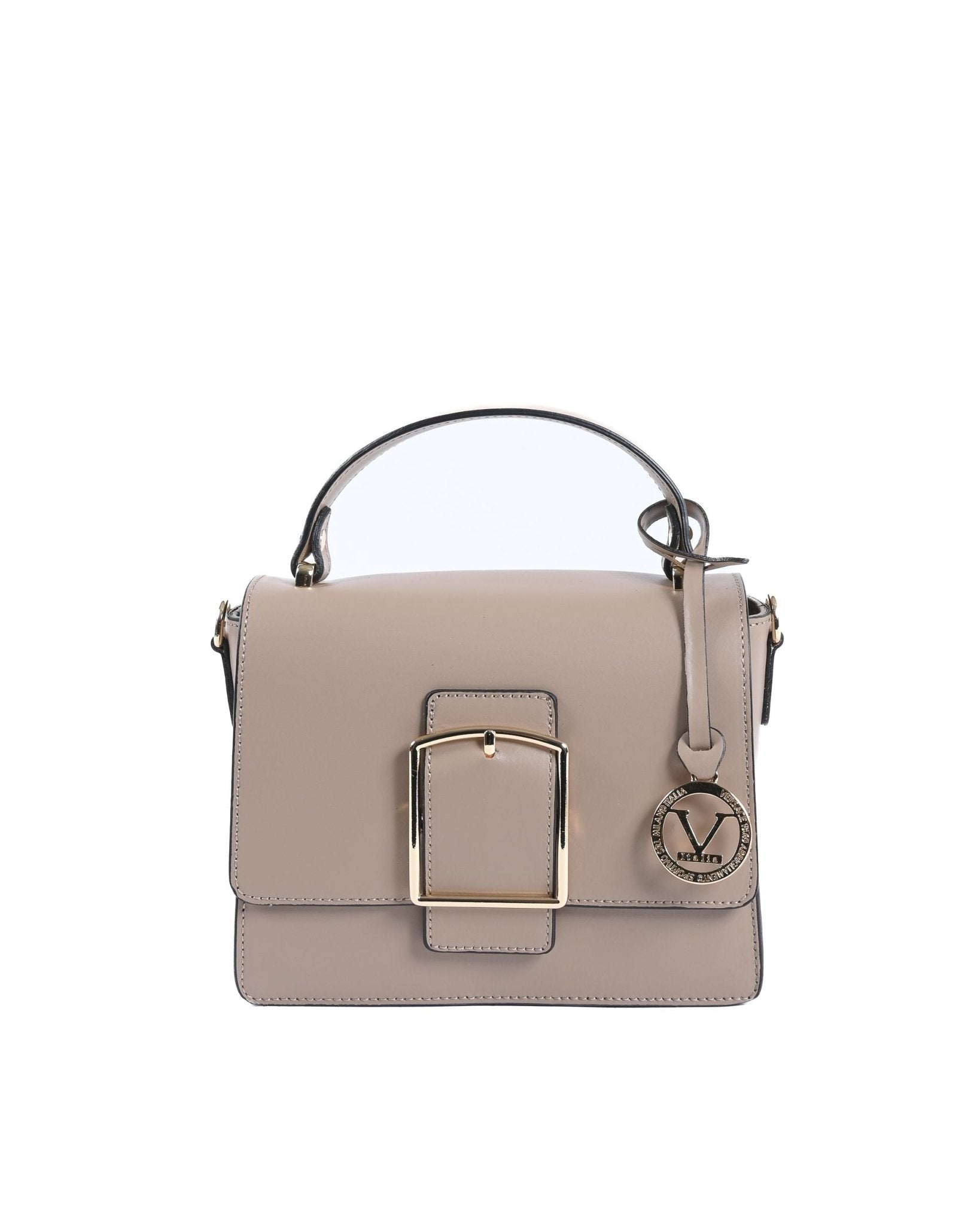 V Italia Taupe Ruga Leather Handbag - Premium Italian Craftsmanship - Style Queenz