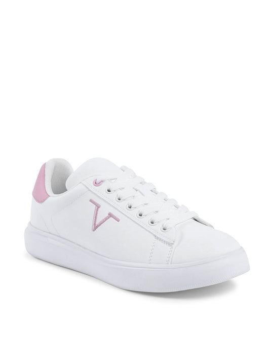 V Italia White Pink Sneakers - Designer Women's Fashion Sneakers - Style Queenz