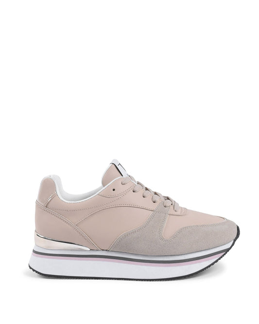 V Italia Women's Beige Leather Sneakers - SNK 003 W Sand Comfort Shoes - Style Queenz