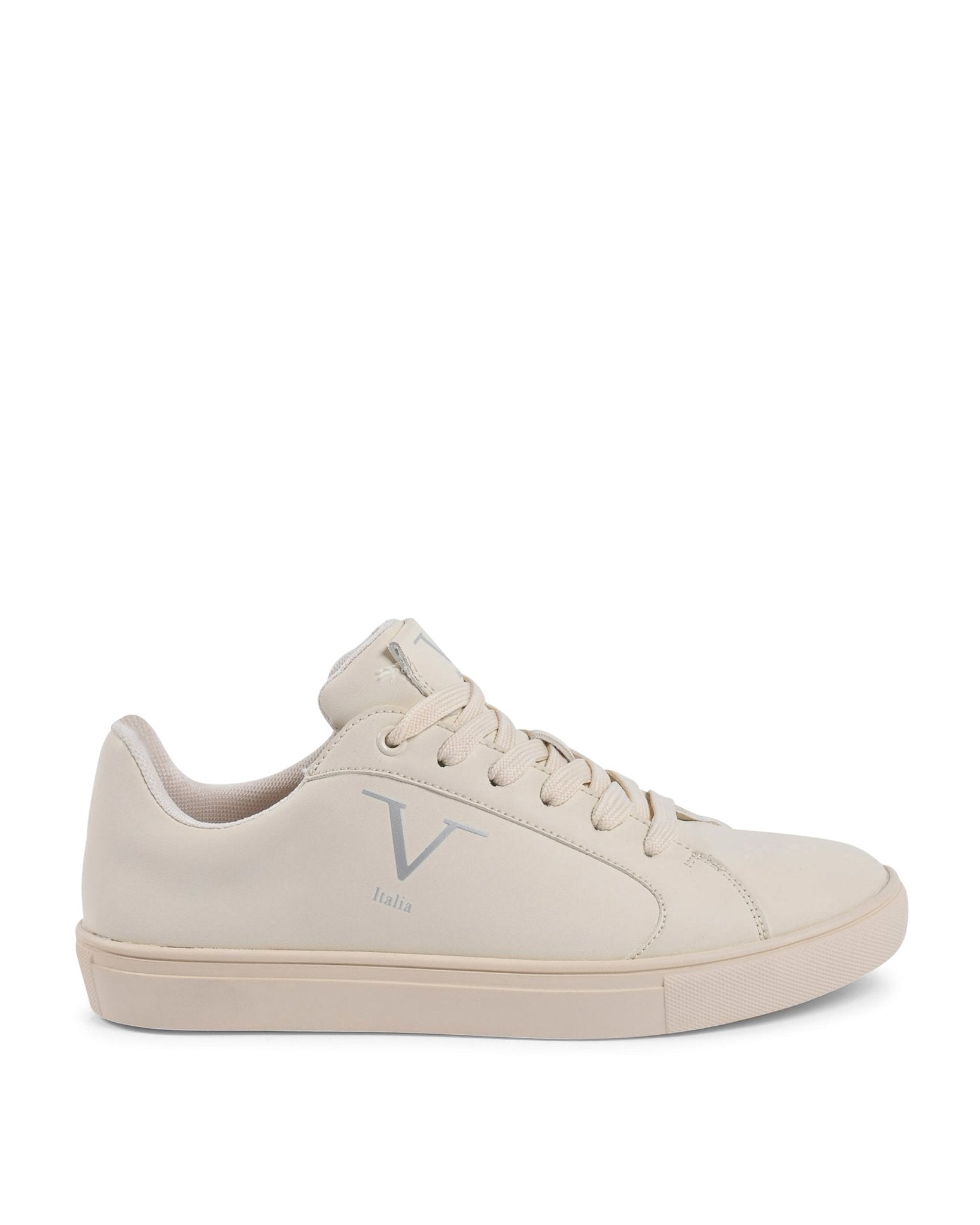 V Italia Women's Beige Sneakers - Premium Synthetic Leather Casual Footwear - Style Queenz