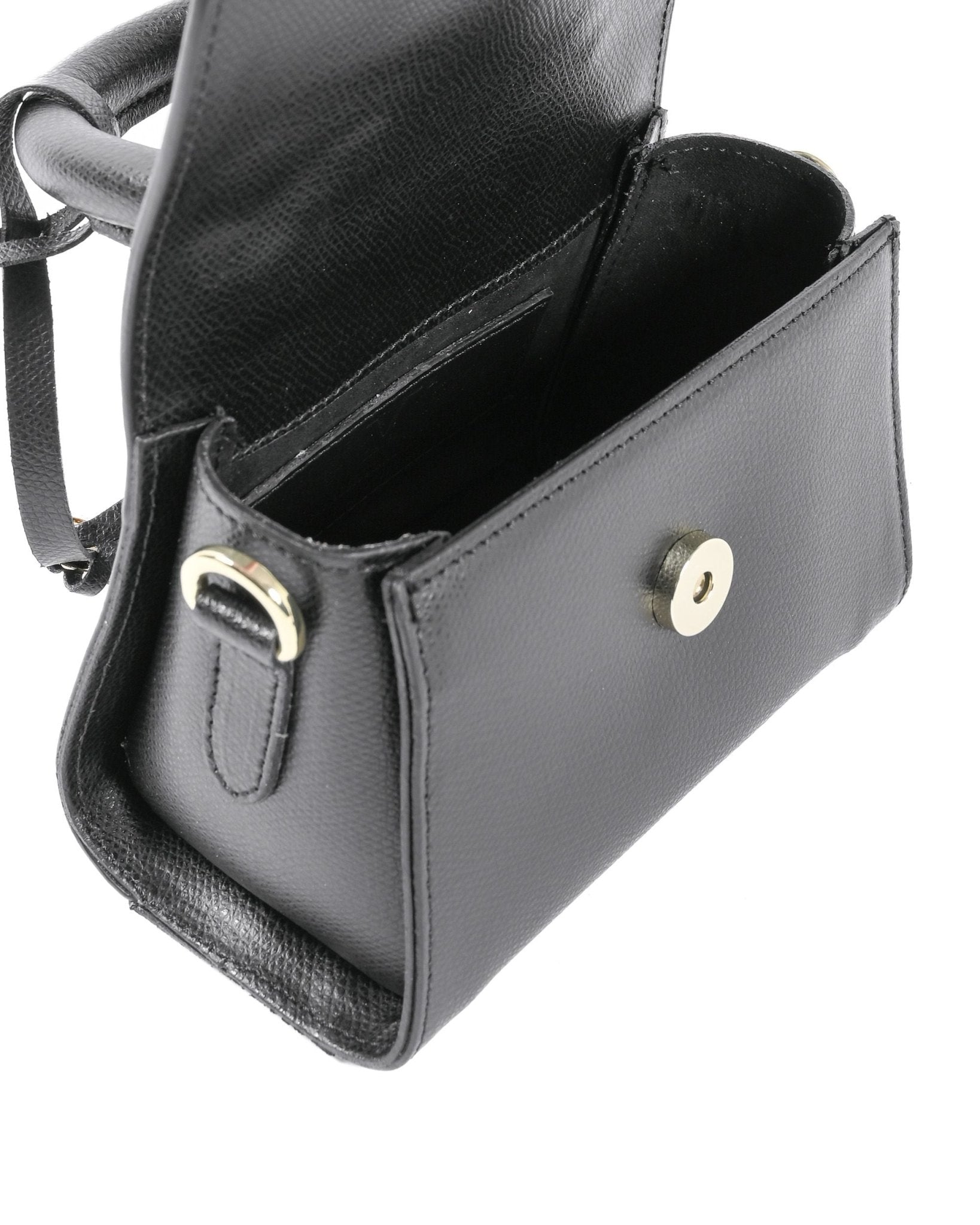 V Italia Women's Black Palmellato Leather Mini Bag GAR10V - S - Italian Designer Handbag - Style Queenz