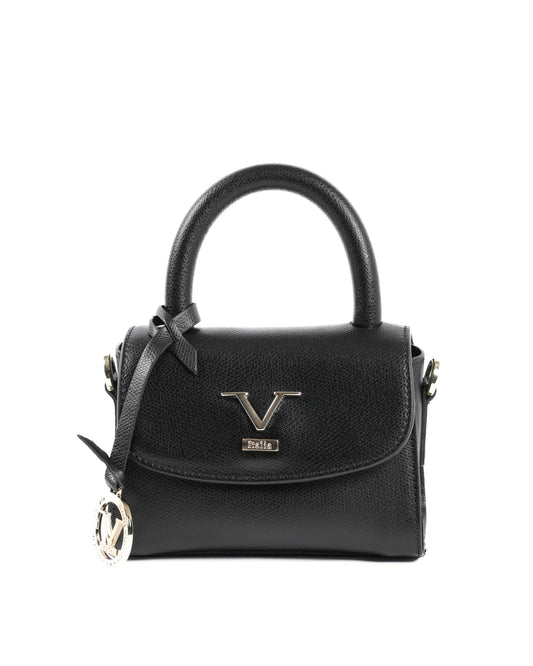 V Italia Women's Black Palmellato Leather Mini Bag GAR10V - S - Italian Designer Handbag - Style Queenz