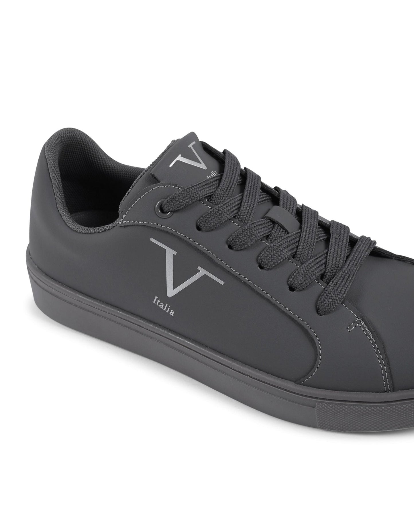 V Italia Women's Dark Grey Sneakers - Premium Synthetic Leather SNK 001 W PLASTER - Style Queenz