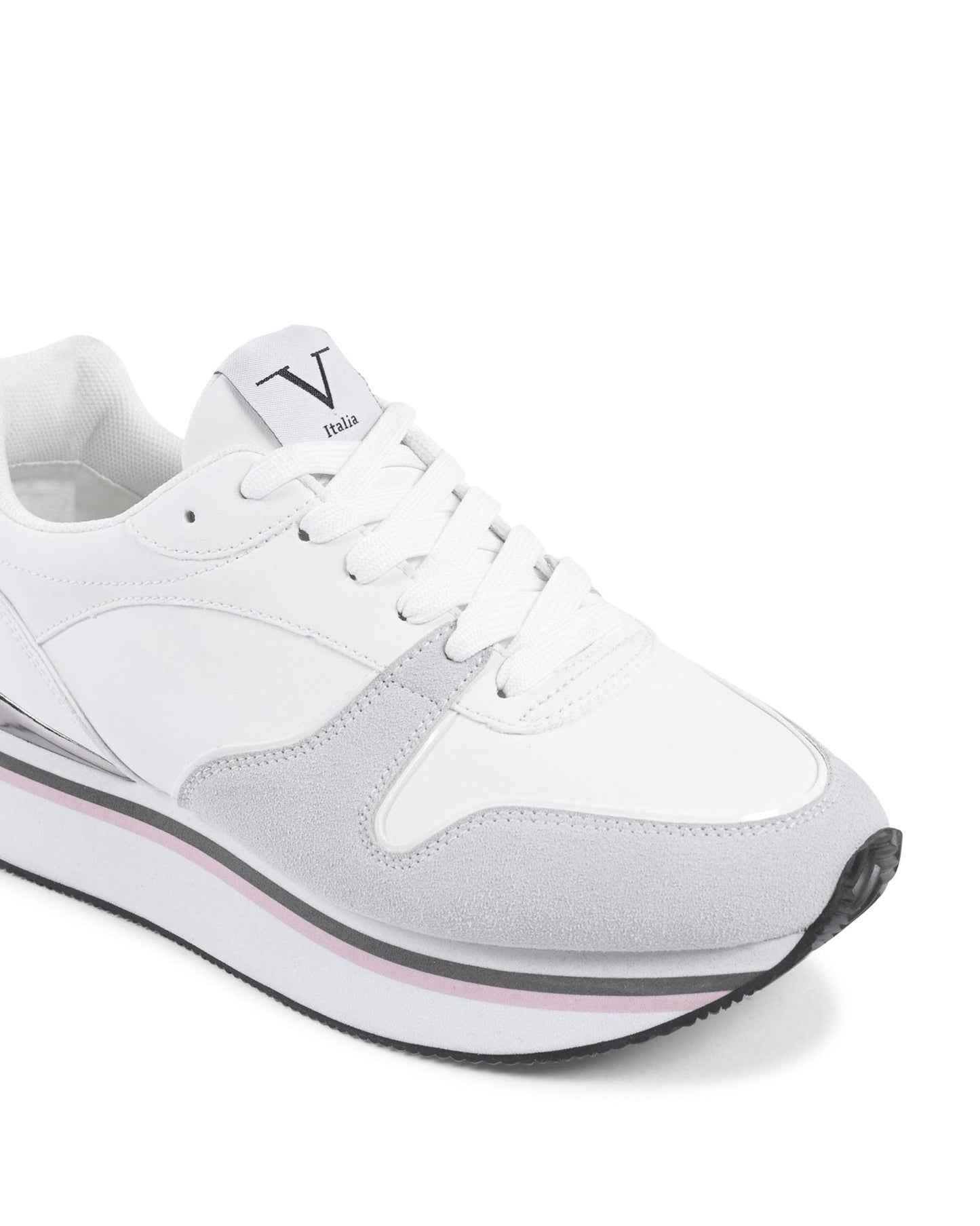 V Italia Women's Sneaker White - Premium Synthetic Leather Trainers - Style Queenz