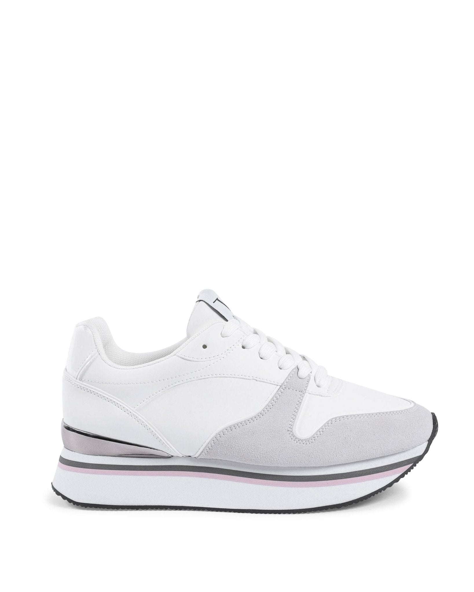 V Italia Women's Sneaker White - Premium Synthetic Leather Trainers - Style Queenz