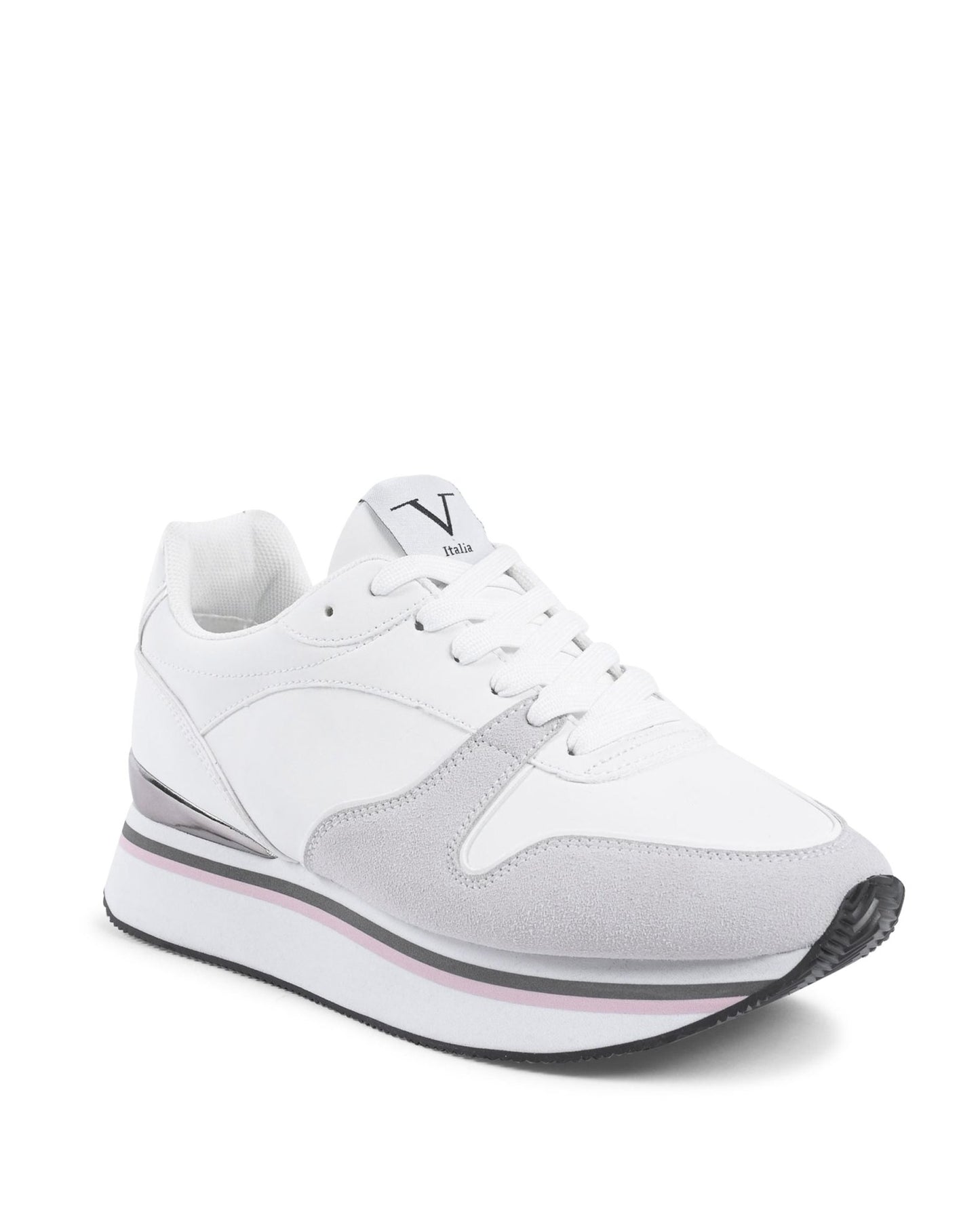 V Italia Women's Sneaker White - Premium Synthetic Leather Trainers - Style Queenz