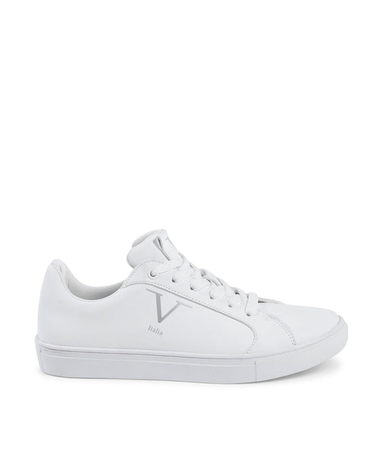 V Italia Women's White Sneakers - Premium Synthetic Leather SNK 001 W - Style Queenz