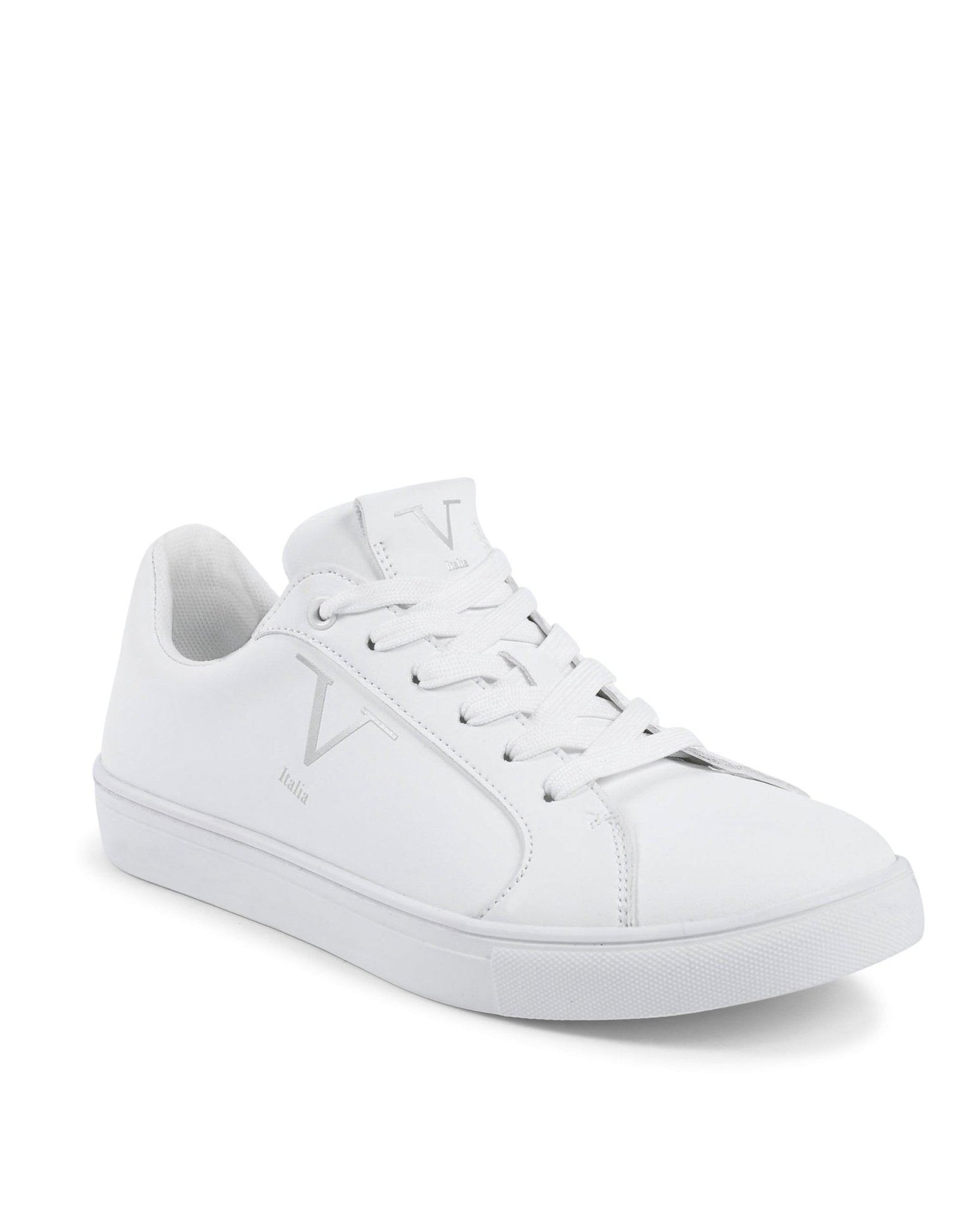 V Italia Women's White Sneakers - Premium Synthetic Leather SNK 001 W - Style Queenz