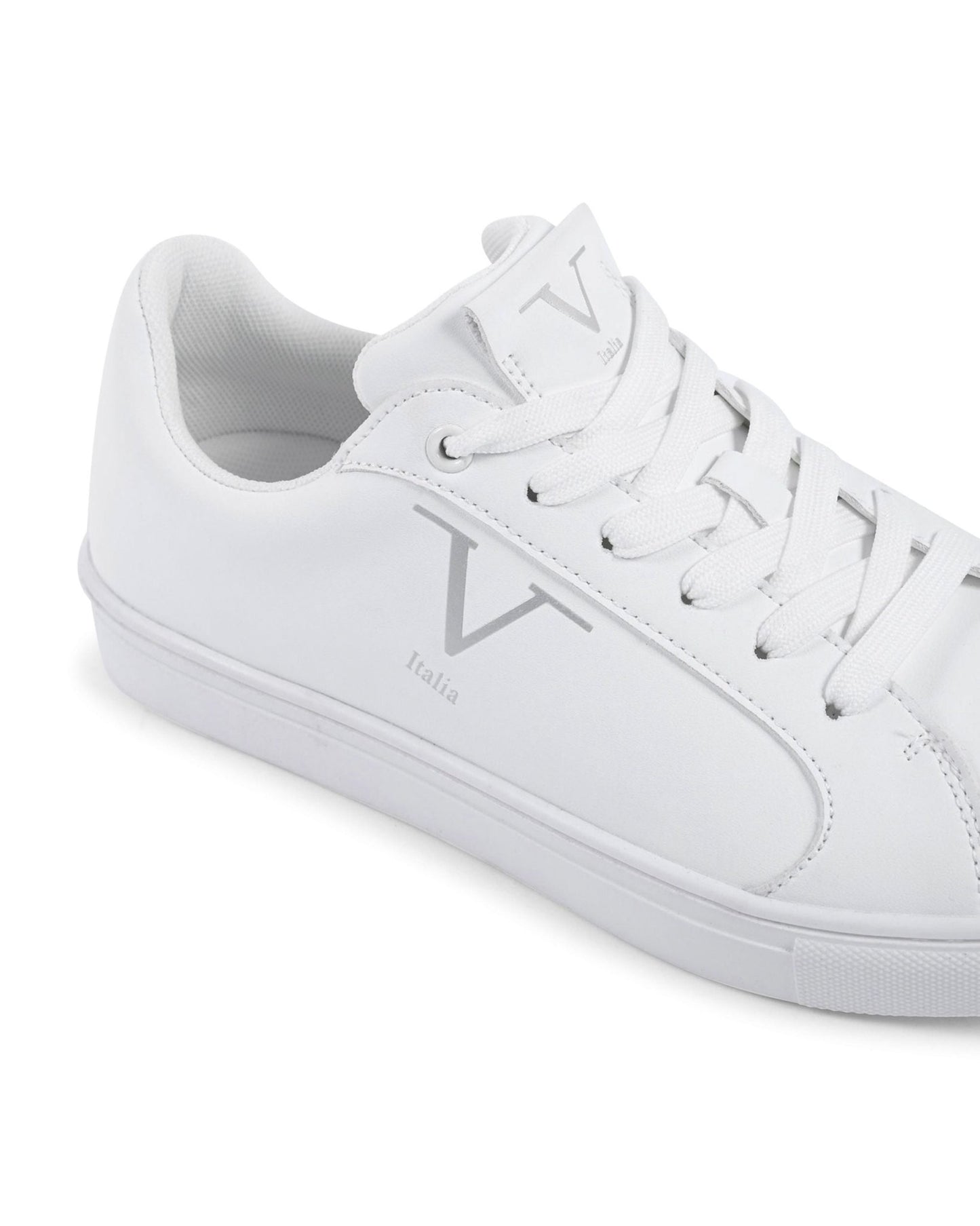 V Italia Women's White Sneakers - Premium Synthetic Leather SNK 001 W - Style Queenz
